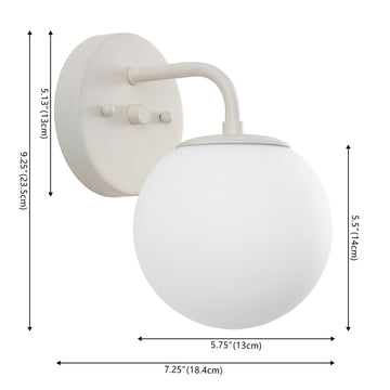 Louis Parisian Globe Metal/Frosted Glass Modern Contemporary LED Vanity